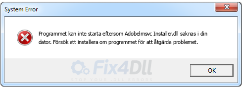 Adobelmsvc Installer.dll saknas